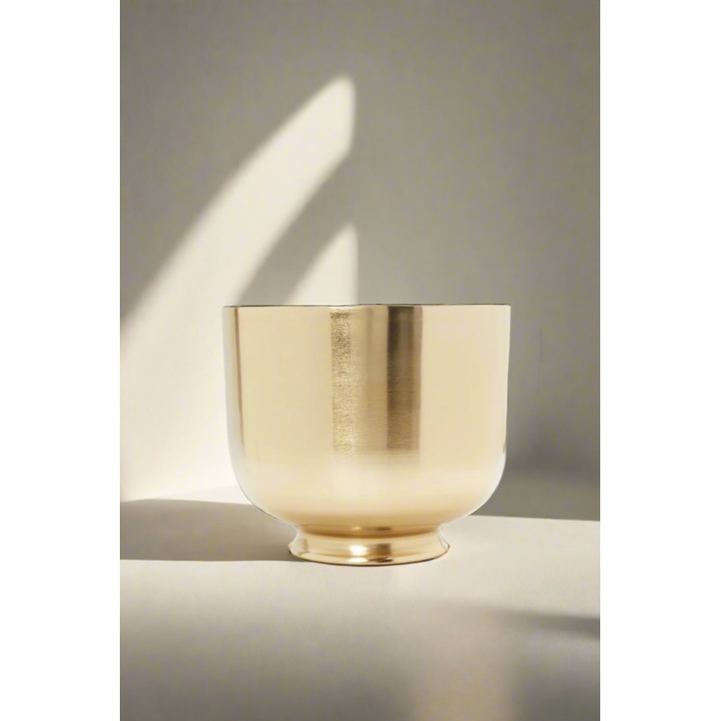 Gold Footed Metal Planter Plain (Large)