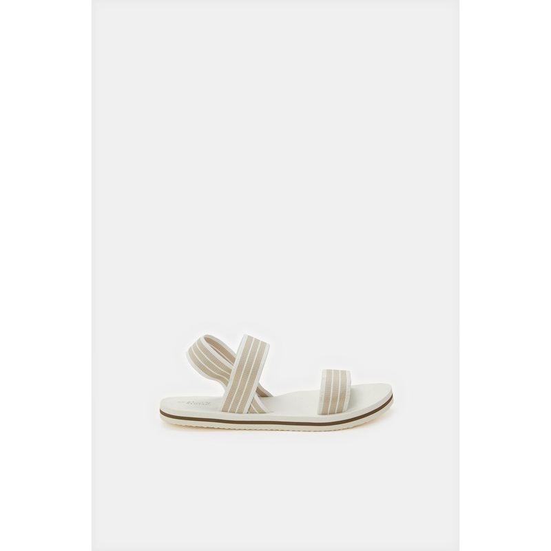 Women White Elasticated Strap Sandal