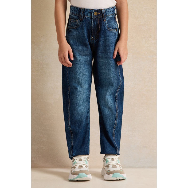 Girls Blue Denim Cargo Jeans|2-3 Years|3-4 Years|5-6 Years|7-8 Years