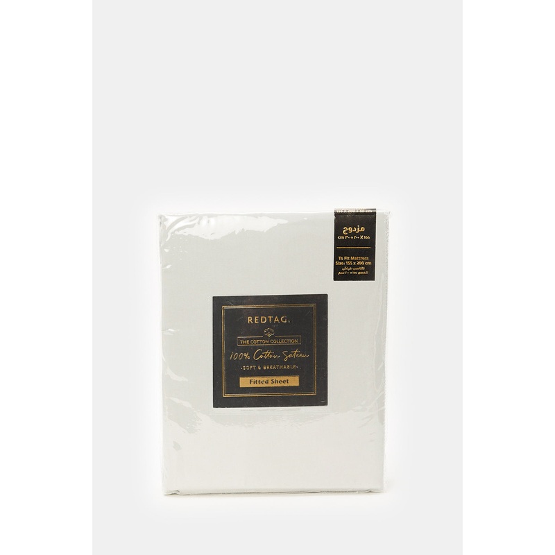 Grey Cotton Fitted Sheet (Double Size)
