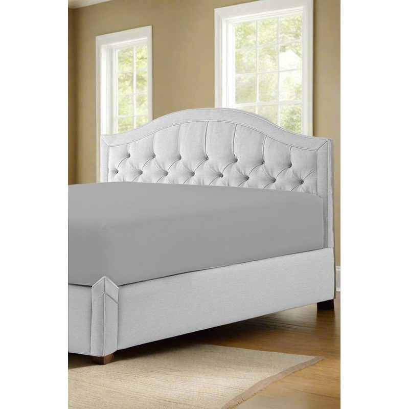 Grey Cotton Fitted Sheet(Single Size)