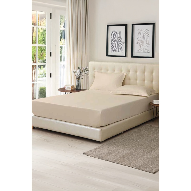 Ivory Cotton Fitted Sheet(Single Size)