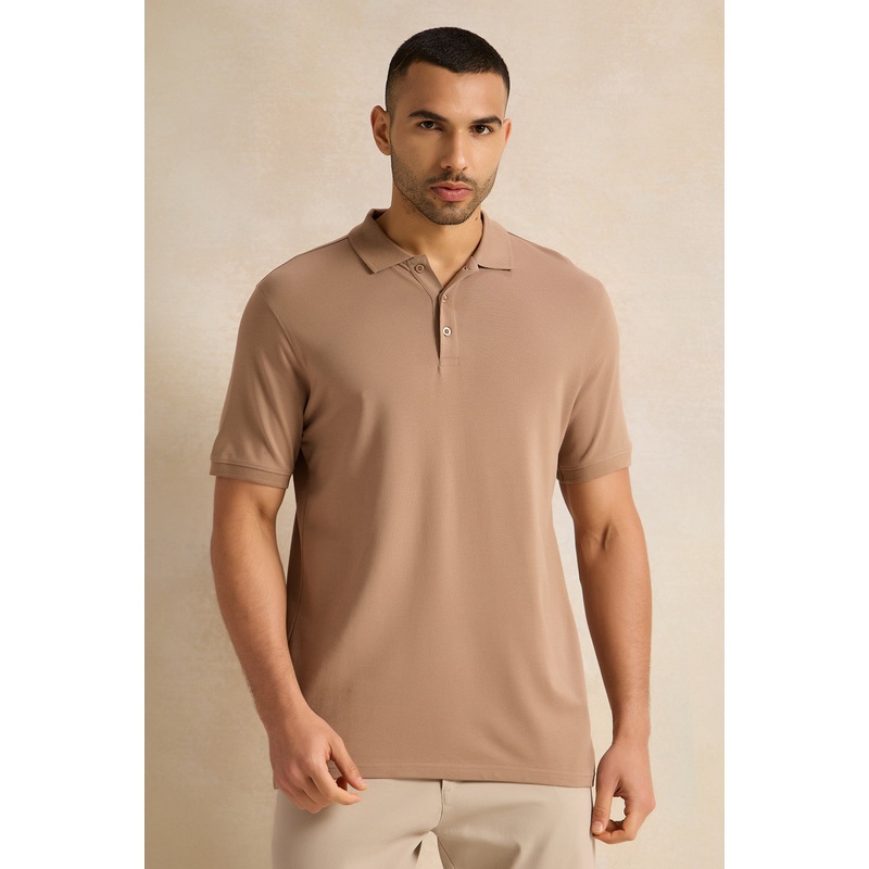 Men Brown Solid Polo Shirt|Small|Medium|Large|X-Large|XX-Large
