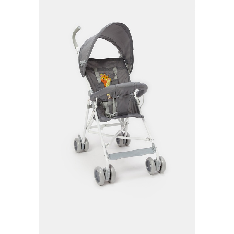 Newborn Grey Giraffe Baby Buggy With Round Canopy