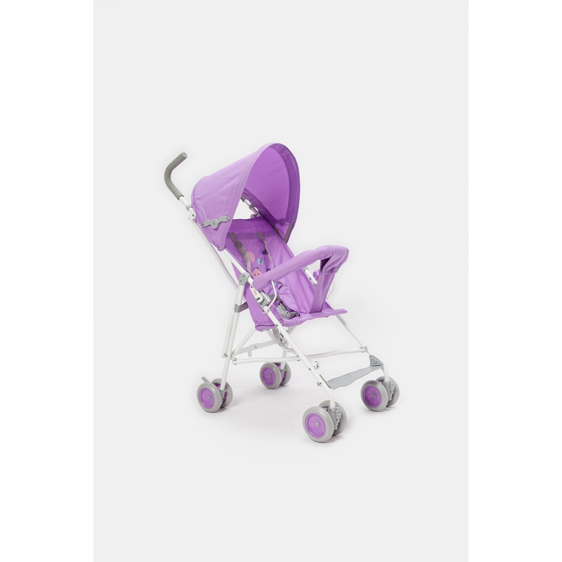 Newborn Lilac Dinosaur Baby Buggy With Round Canopy