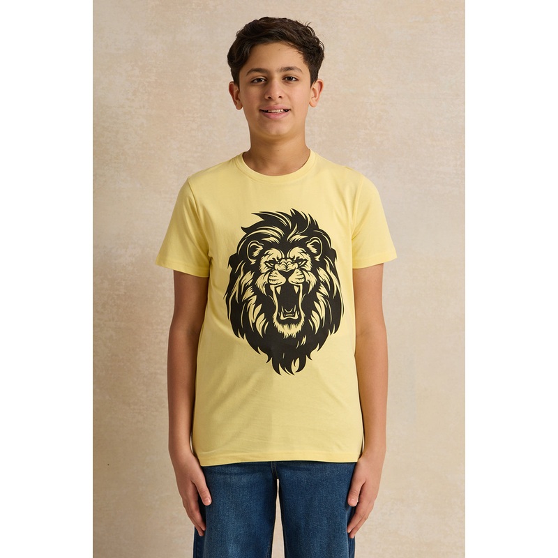 Senior Boys Yellow Lion T-Shirt
