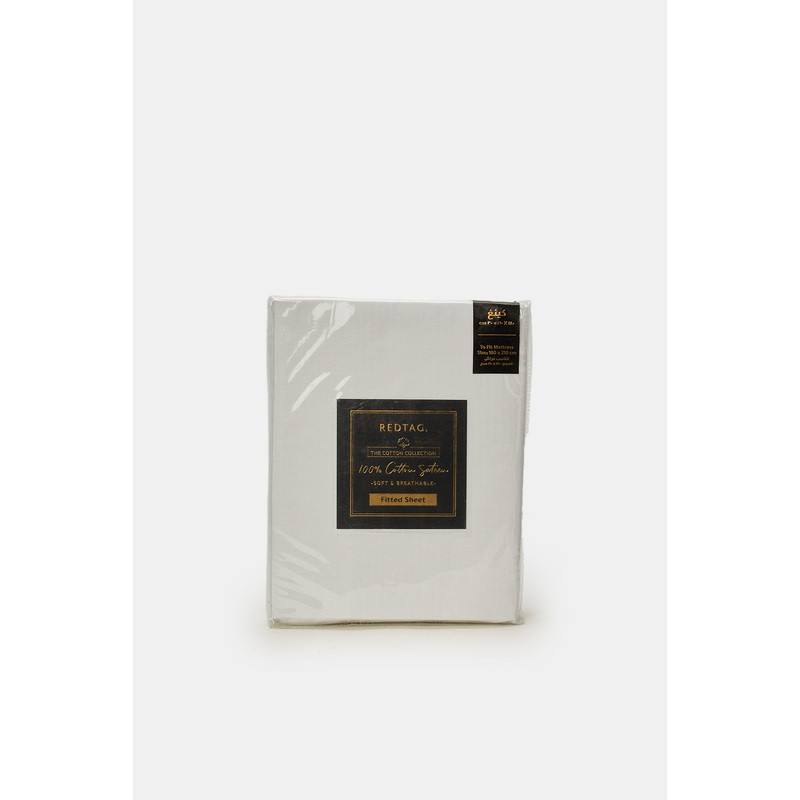White Cotton Fitted Sheet (King Size)