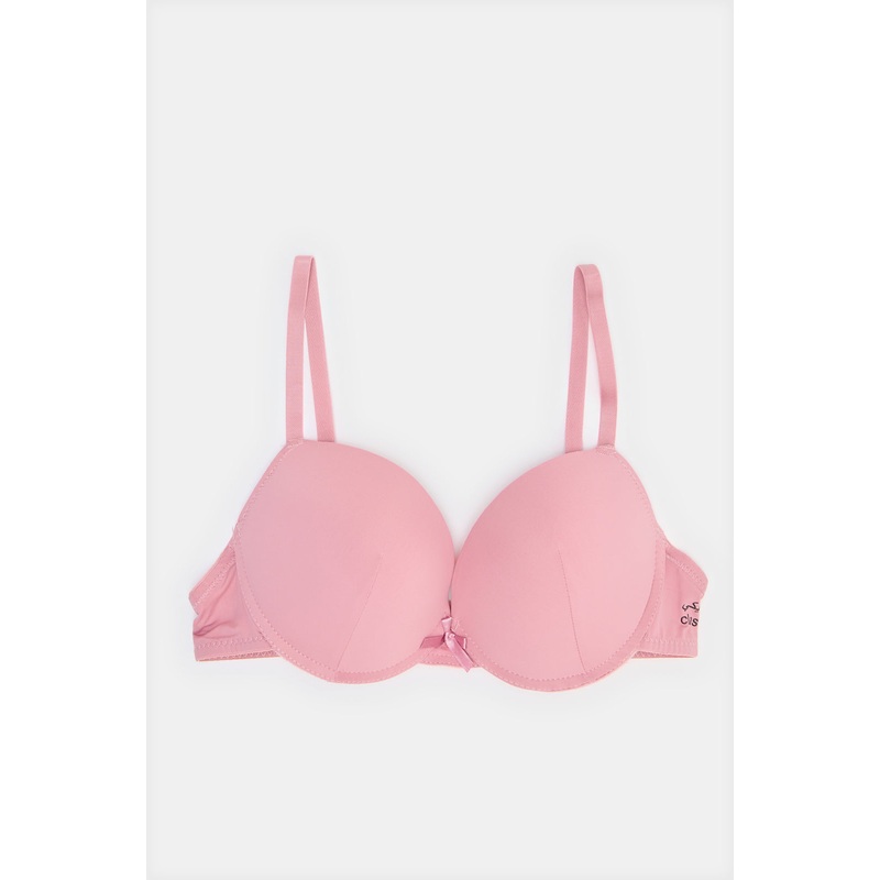 Women Black And Pink Push Up Bra Set (Pack of 2)