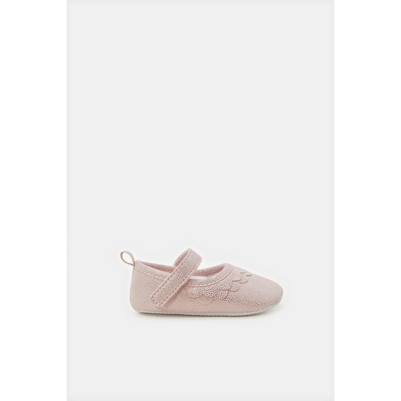 Baby Pink Velcro Pram Shoe|0-6 Months|6-12 Months|12-18 Months