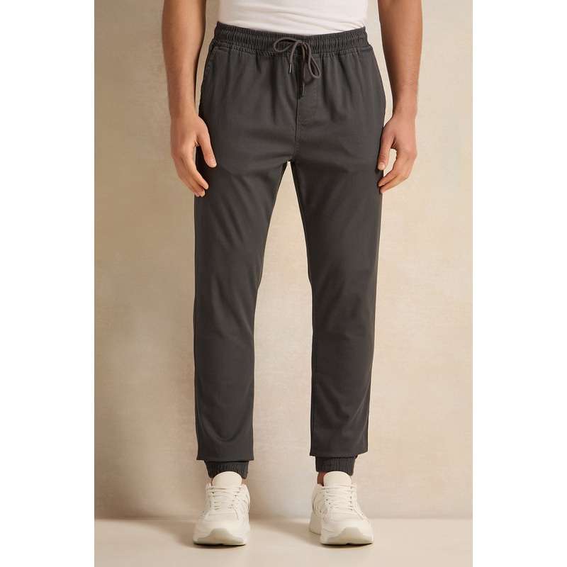 Men Grey Twill Joggers|Small|Medium|Large|X-Large|XX-Large