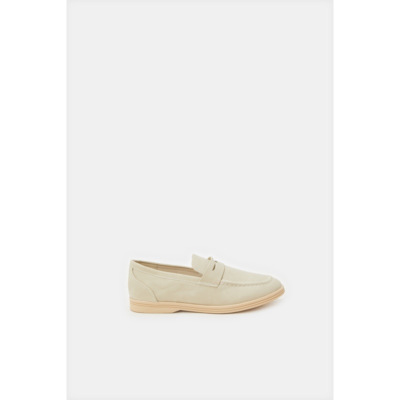 Senior Boys Beige Penny Loafers