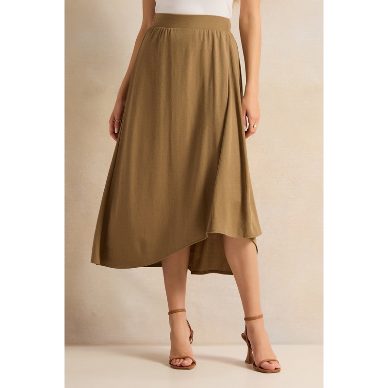 Women Brown Flared Knit Skirt|UK8|UK10|UK12|UK14|UK16|UK18