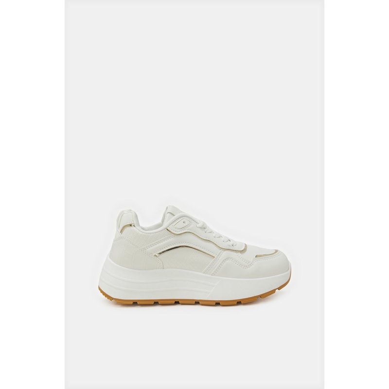 Women White Lace Up Sneaker|EU36|EU37|EU38|EU39|EU40|EU41