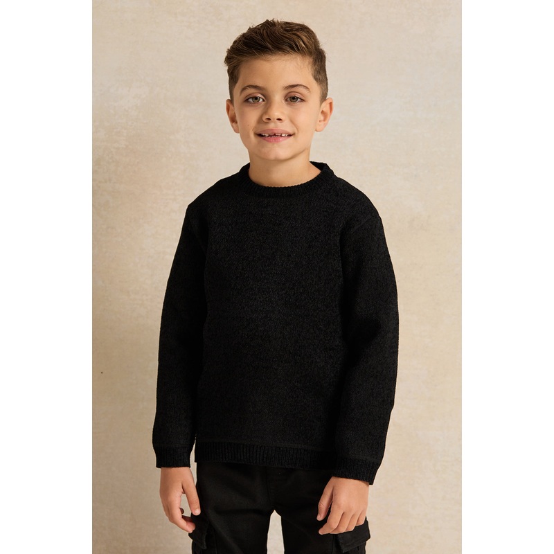 Boys Black Plain Pullover|2-3 Years|3-4 Years|4-5 Years|5-6 Years|6-7 Years|7-8 Years