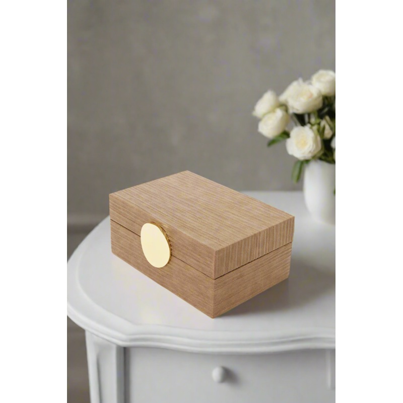 Brown Embellished Jewellery Box (M)