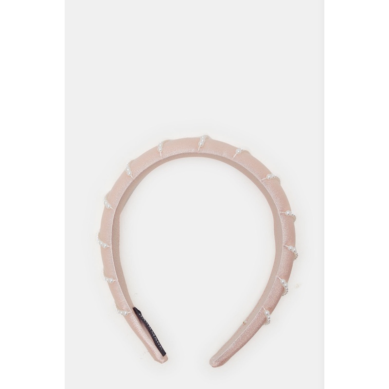 Girls Beige Embellished Headband