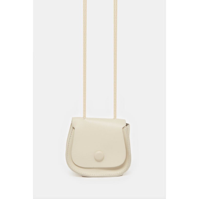 Girls Beige Plain Cross Body Bag
