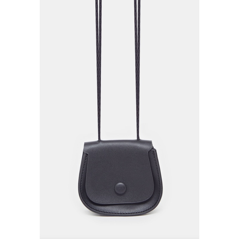 Girls Plain Black Cross Body Bag