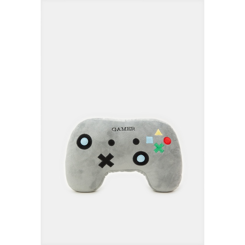 Grey Game Controller Kids Cushion
