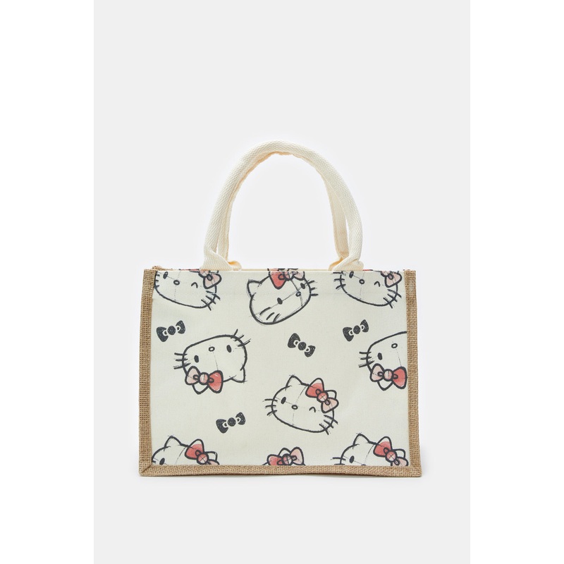 Beige Hello Kitty Shopping Bag
