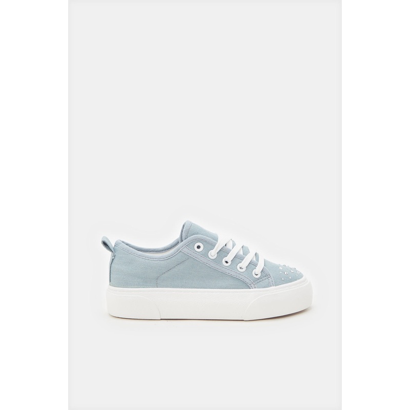 Girls Denim Lace -Up Sneaker|EU30|EU31|EU32|EU33|EU34|EU35|EU36|EU37