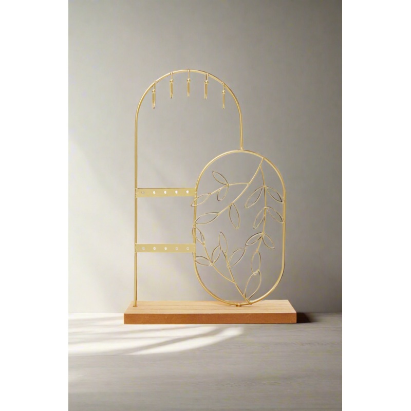 Gold Embellished Jewelry Organizer Stand