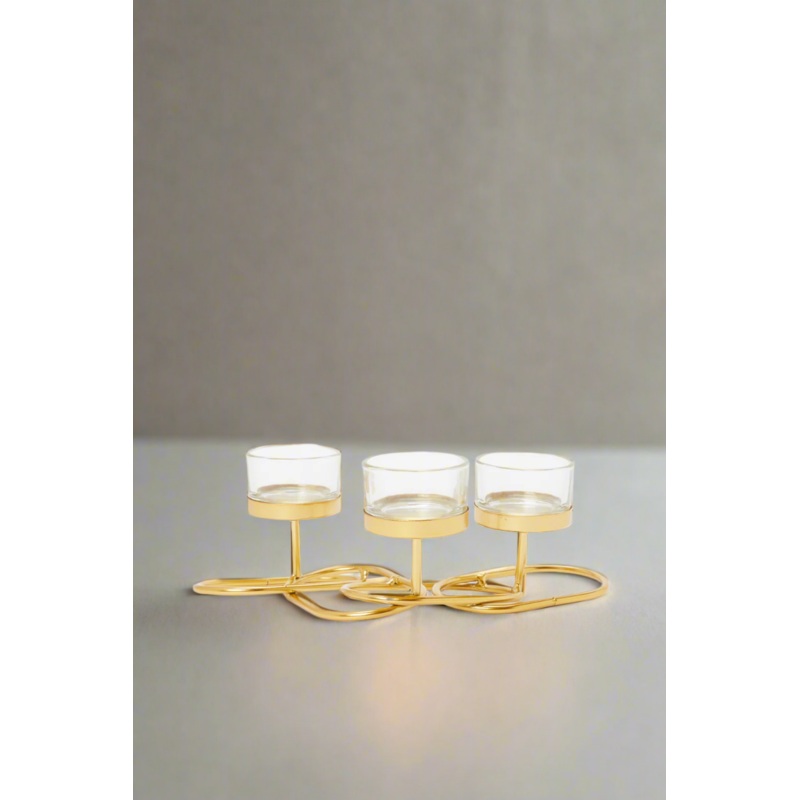 Gold Metal T-Light Candle Holder