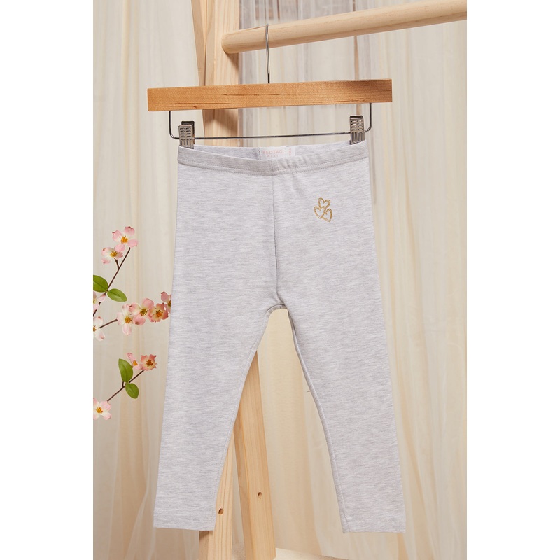 Infant Girls Grey Plain Leggings