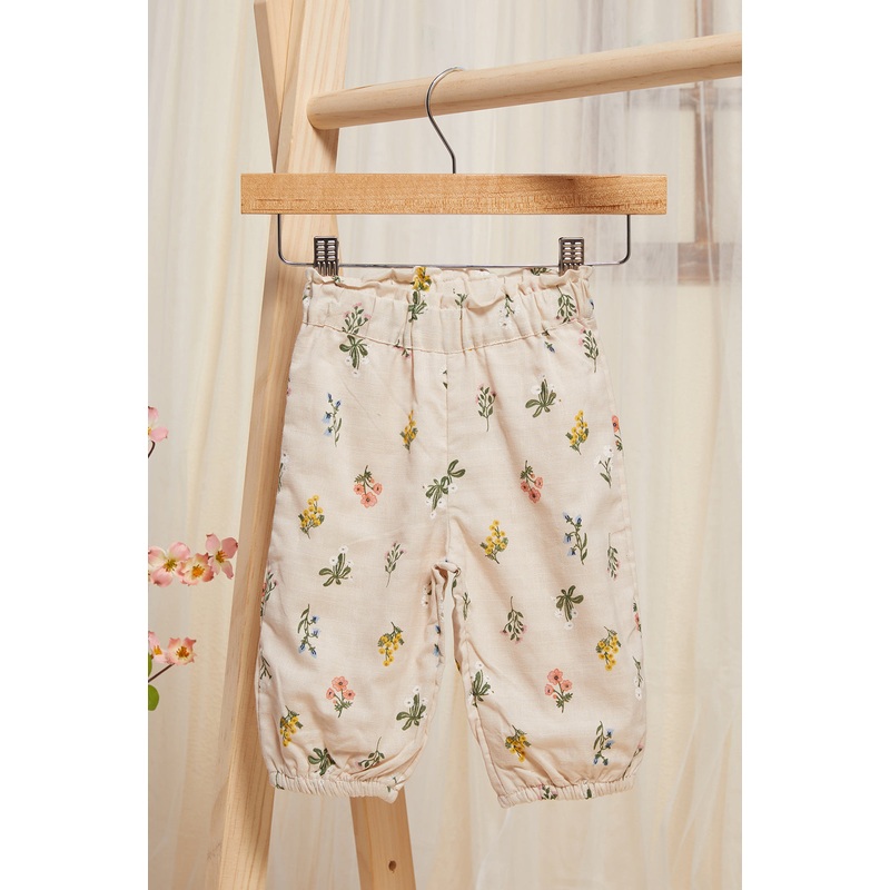 Infant Girls Ivory Printed Trouser