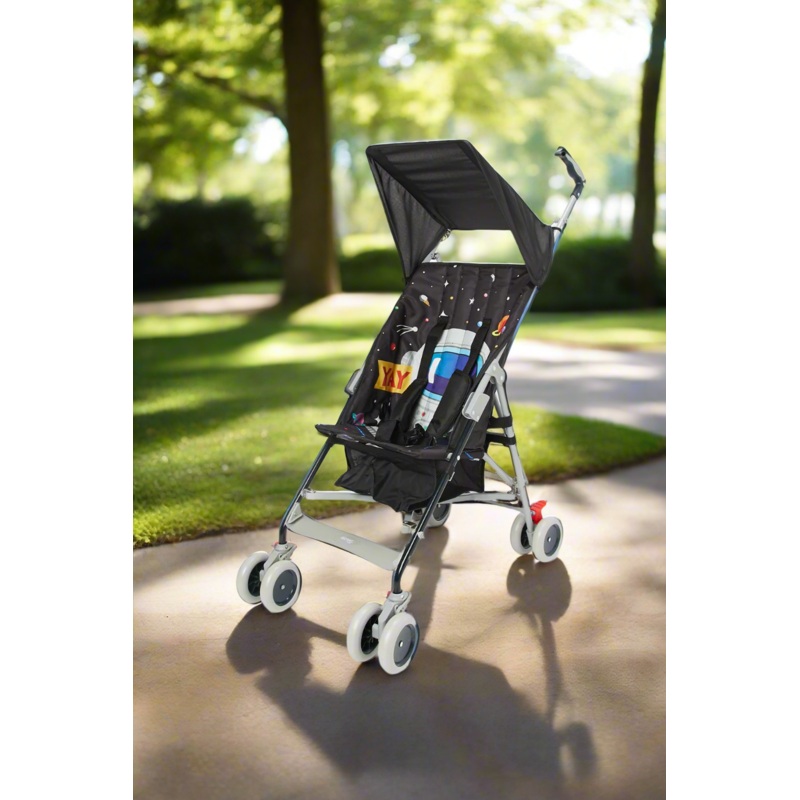 Newborn Navy Printed Buggy