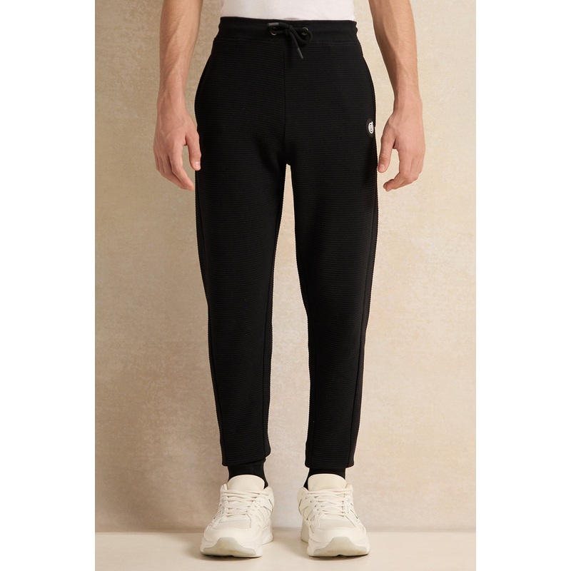 Senior Boys Black Ottoman Active Pants