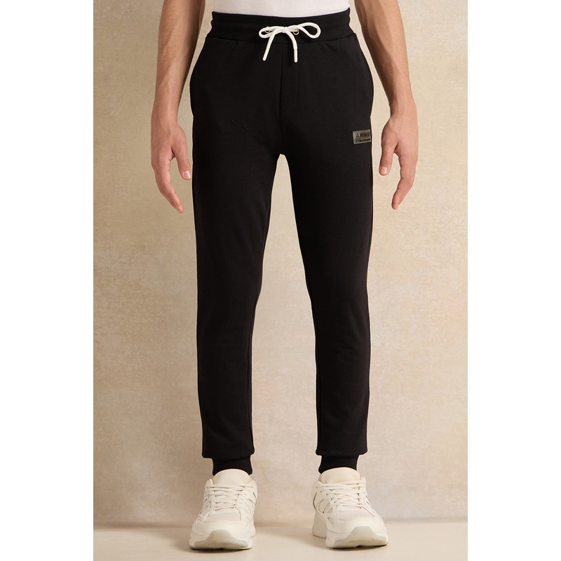 Senior Boys Plain Black Track Pants