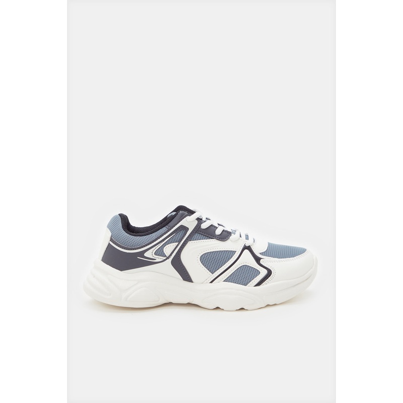 Senior Boys White Material Block Chunky