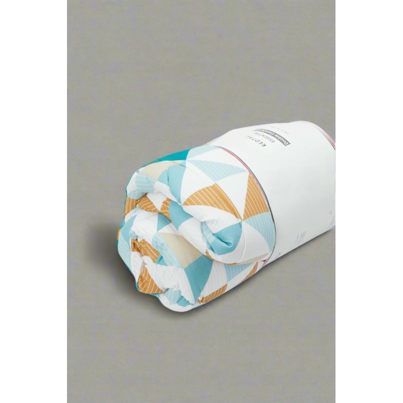 Teal Geometric Print Comforter (Double Size)