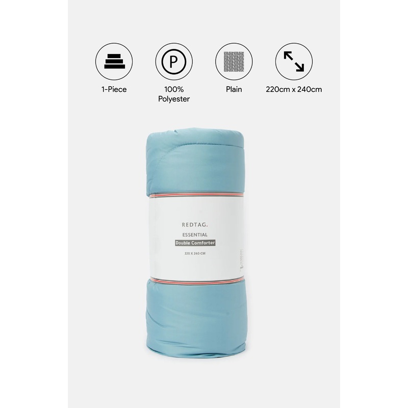 Teal Plain Comforter (Double Size)