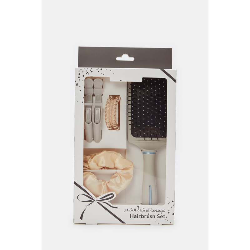 Women Beige Plain Hair Brush Set