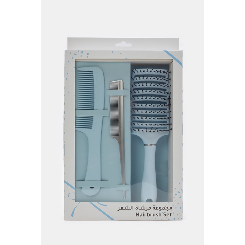 Women Blue Plain Hair Brush Set