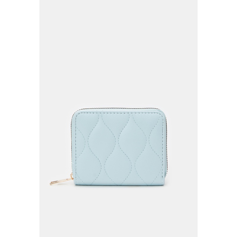 Women Blue Quilted Purse