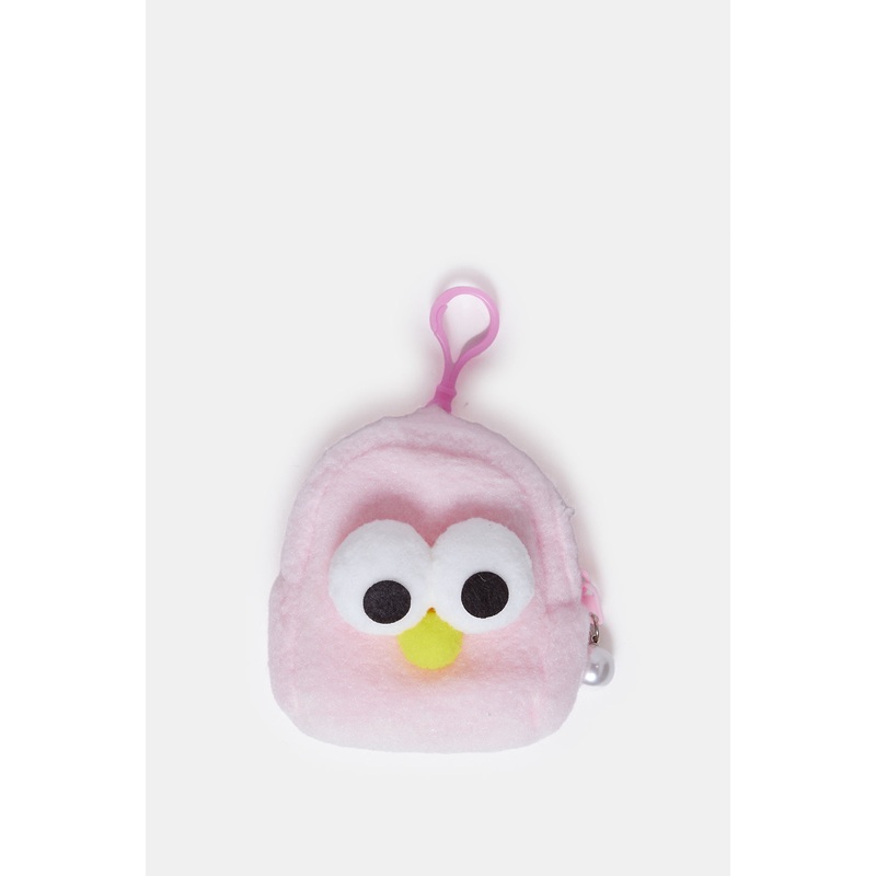 Women Pink Embellished Bird Bag Add-On