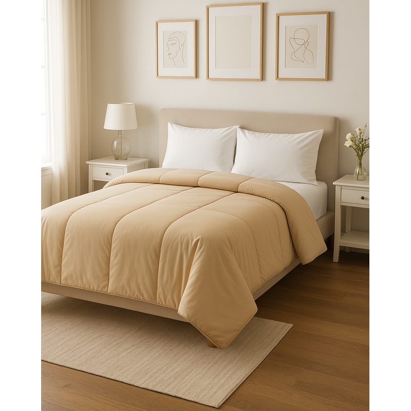 Yellow Plain Comforter (Double Size)