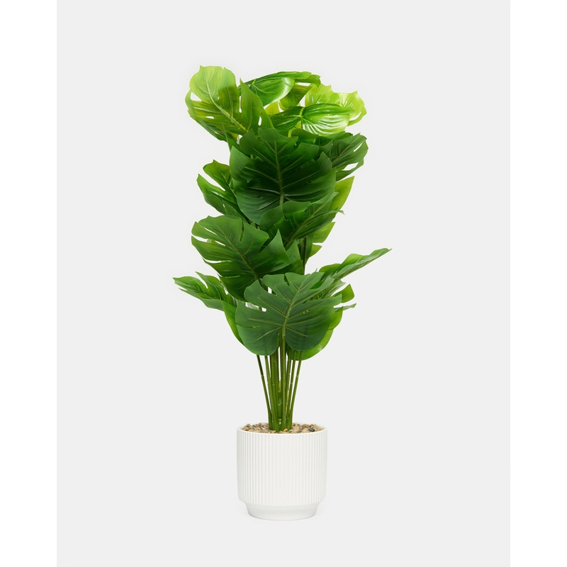 Artificial Monstera With Planter