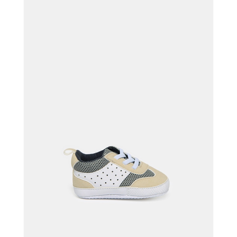 Baby Multicolour Material Block Pram Shoes