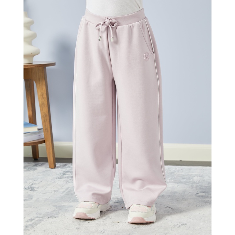 Girls Lilac Wide Leg Active Track Pants