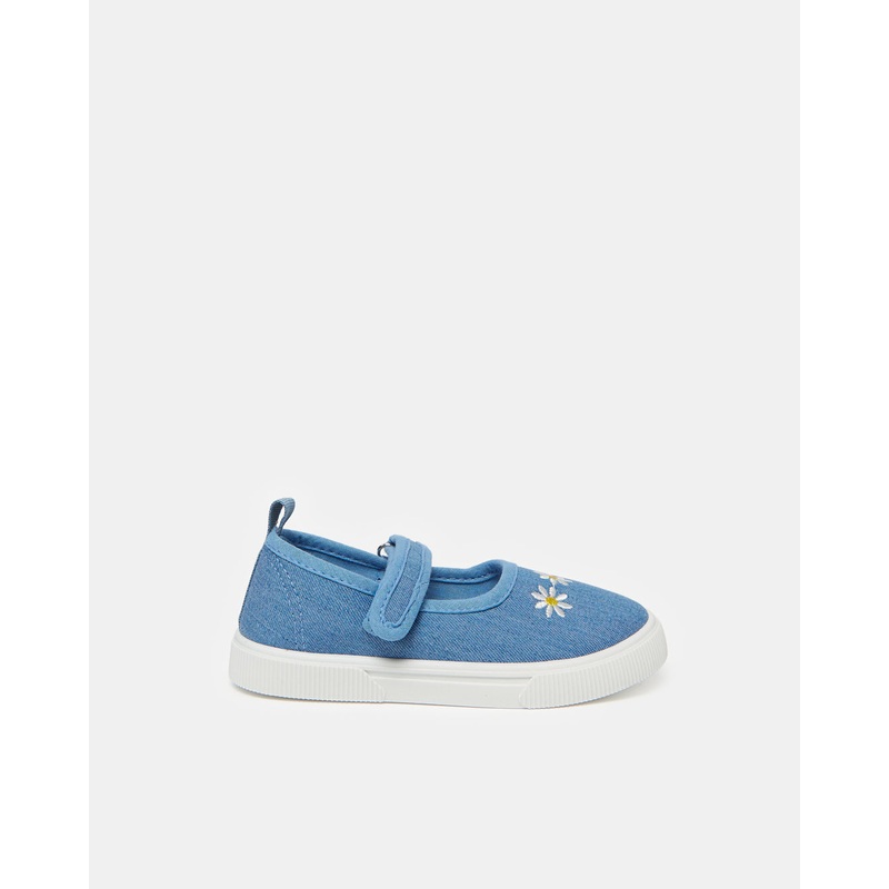Infant Girls Denim Embroidery Sneaker