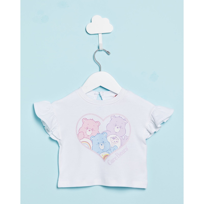 Infant Girls White Care Bare T-Shirt