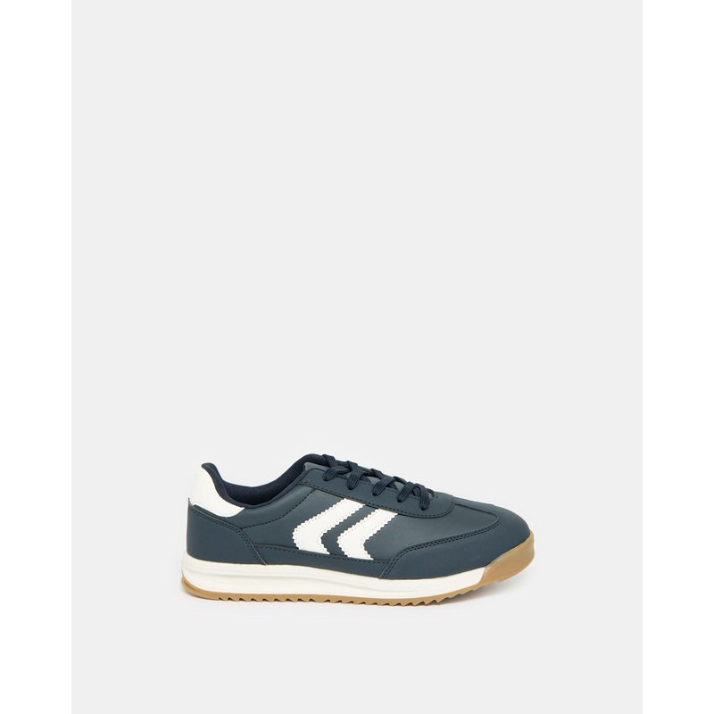 Senor Boys Navy Material Block Sneakers
