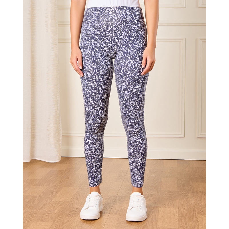 Women Blue Printed Leggings|UK8|UK10|UK12|UK14|UK16|UK18