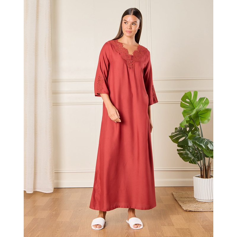 Women Red Lace Nightgown|UK10|UK12|UK14|UK16|UK18|UK20