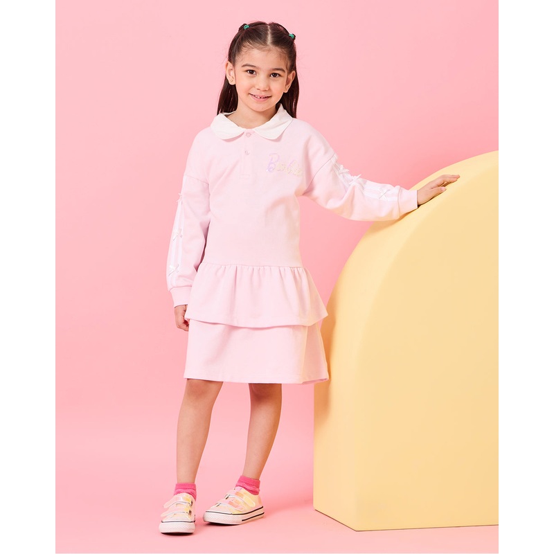 Girls Pink Barbie Dress|2-3 Years|3-4 Years|4-5 Years|5-6 Years|6-7 Years|7-8 Years