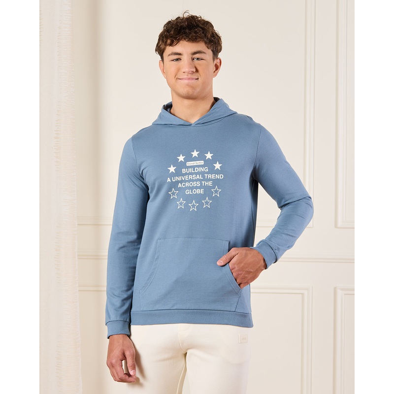 Senior Boys Grey Trend Hooded Sweatshirt